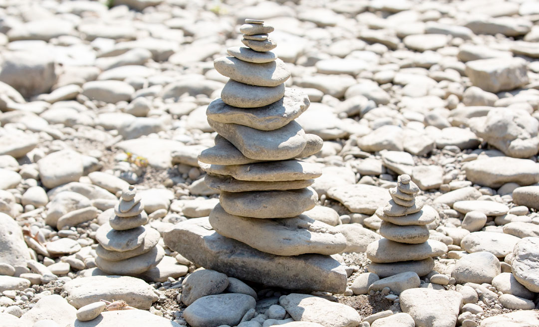 a group of rocks stacked on top of each other
