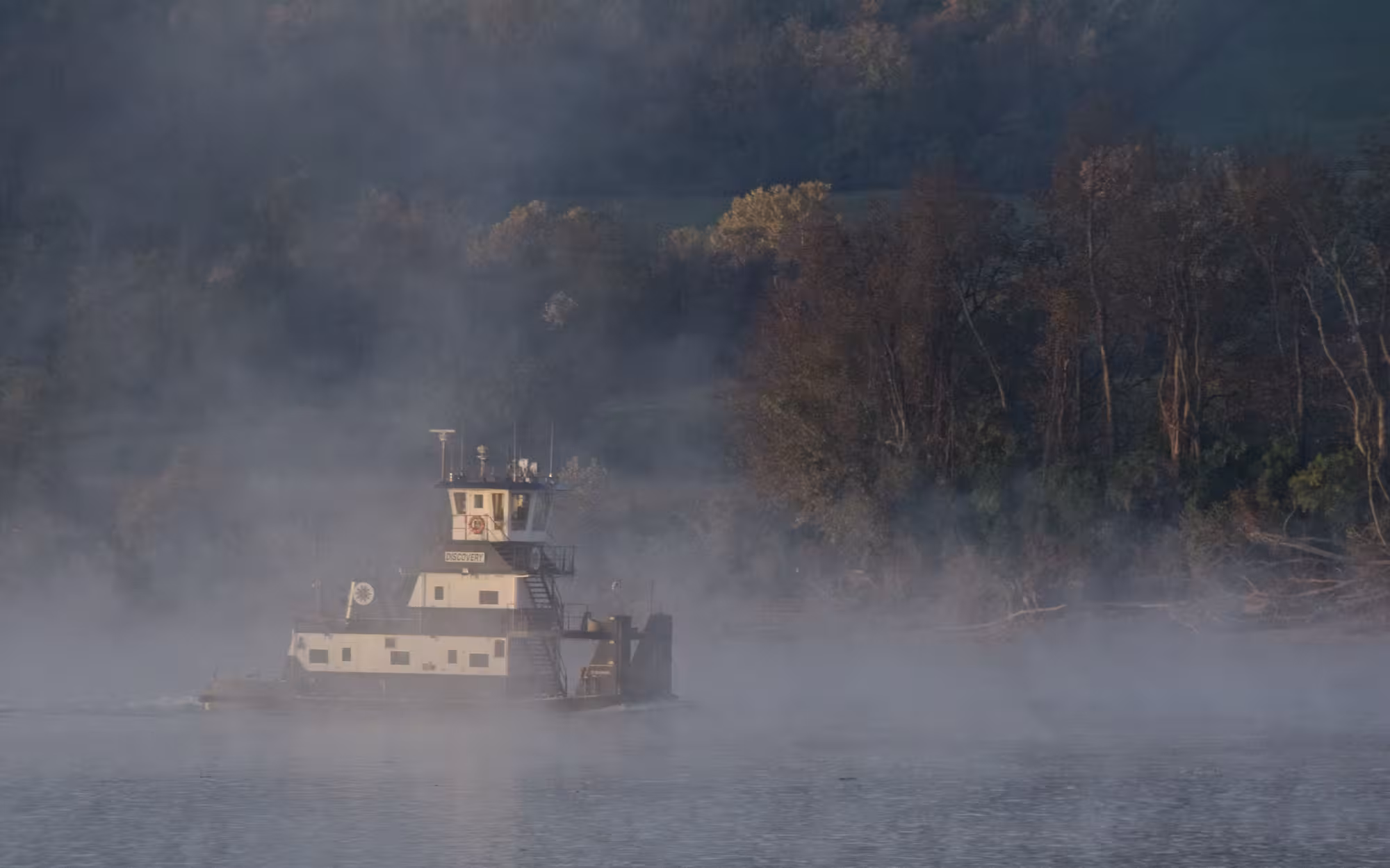Barge on the Ohio River