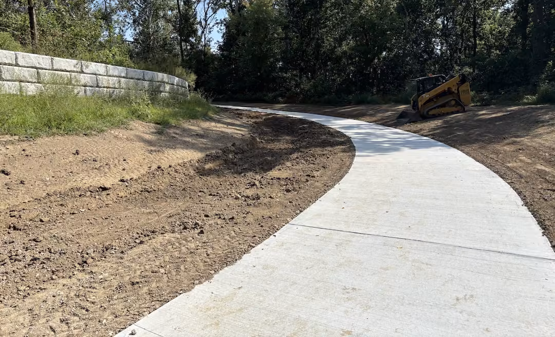 the completed path to the canoe/kayak launch at Bass Island